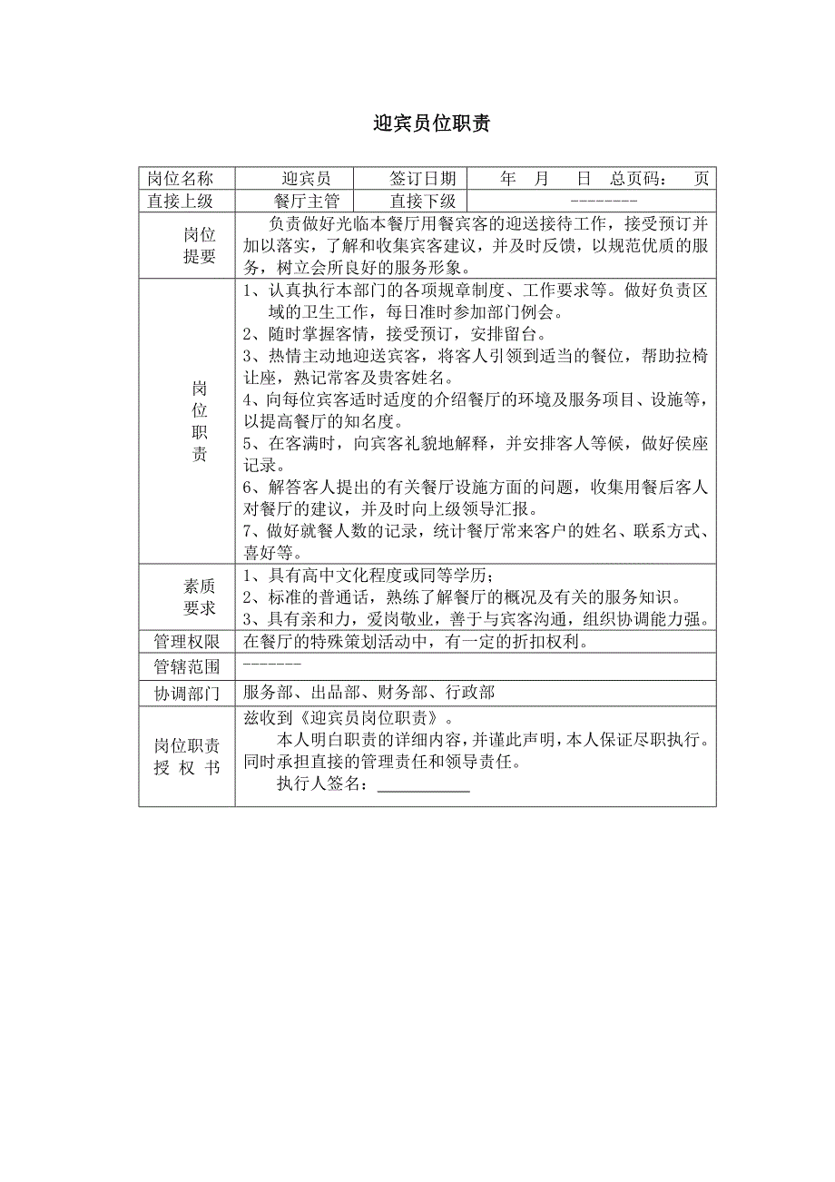 《精编》精编各岗位职责说明书模版大全115_第3页