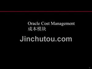 Oracle成本管理的培训资料.ppt