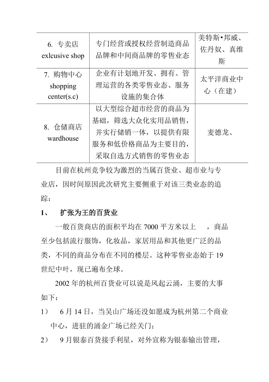 《精编》杭州商业业态浅析_第3页