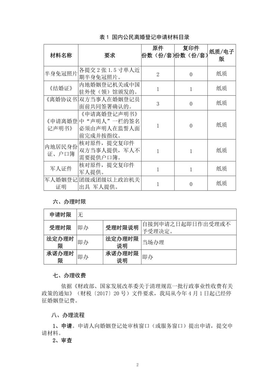 国内公民离婚登记办事指南_第2页