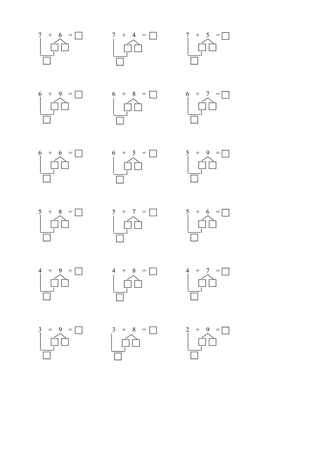 一年级数学口算( 凑十,破十,借十)_第5页