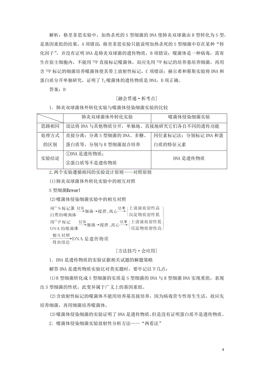 高考生物二轮复习专题三遗传、变异与进化第一讲遗传的分子基础学案_第4页
