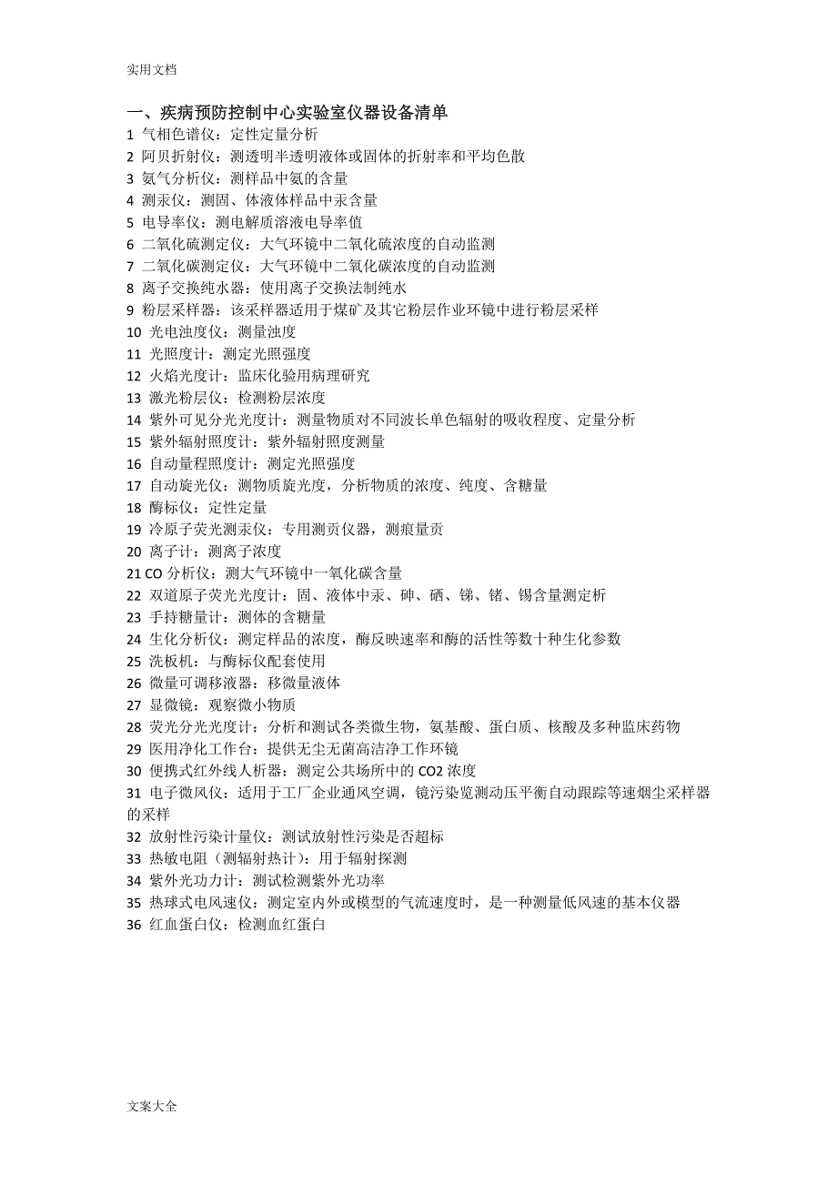 常见实验室仪器设备应用清单!(附实验室图)_第1页