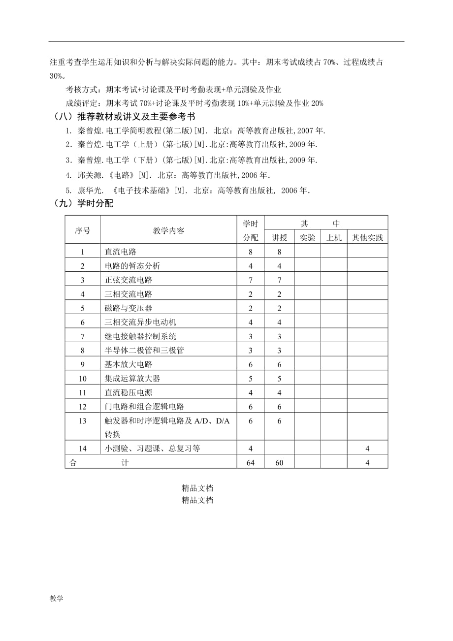 电工电子技术课堂教学大纲().doc_第4页