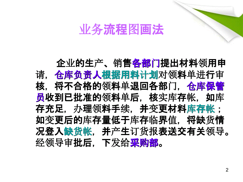 习题(业务流程图、数据流程图、处理功能)(课堂PPT)_第2页