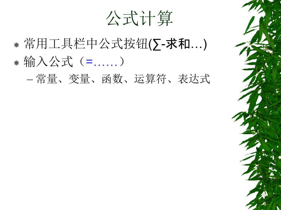 大学计算机基础第8讲-中文电子表格(2)_第2页
