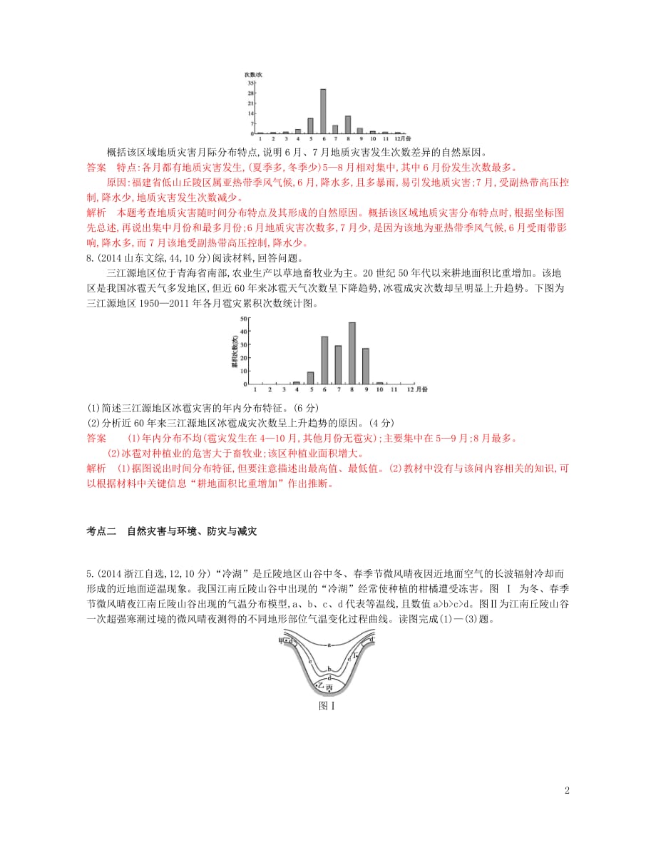 高考地理总复习专题十三自然灾害与防治试题_第2页