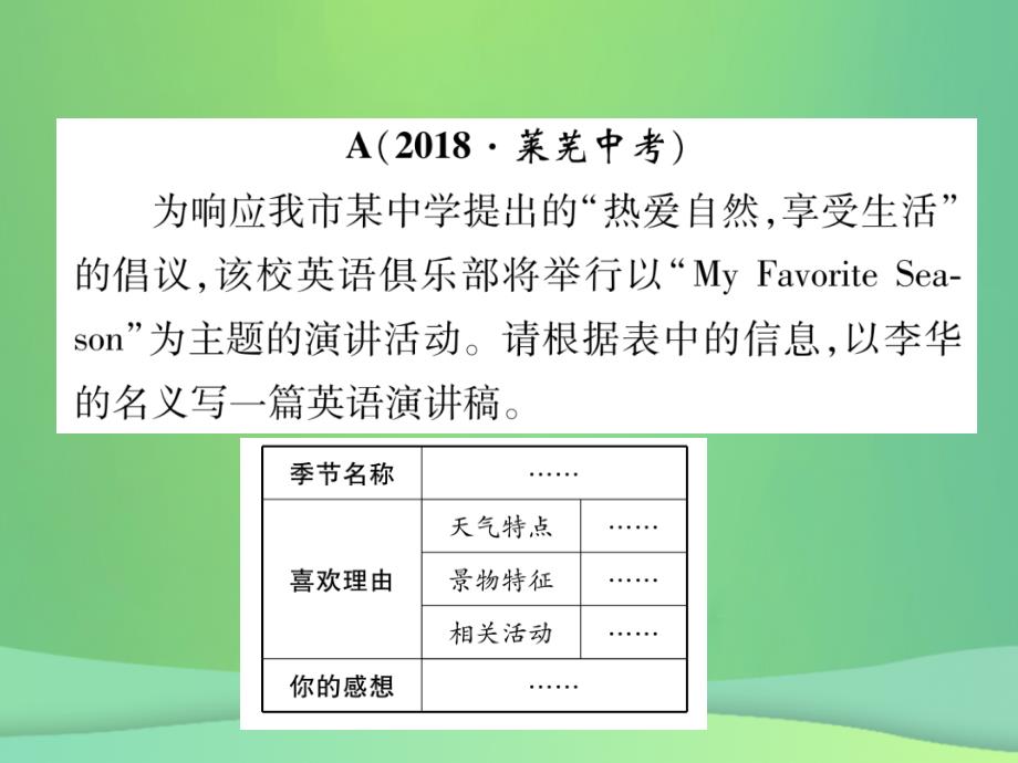 秋九级英语全册训练9书面表达新人教新目标.ppt_第2页