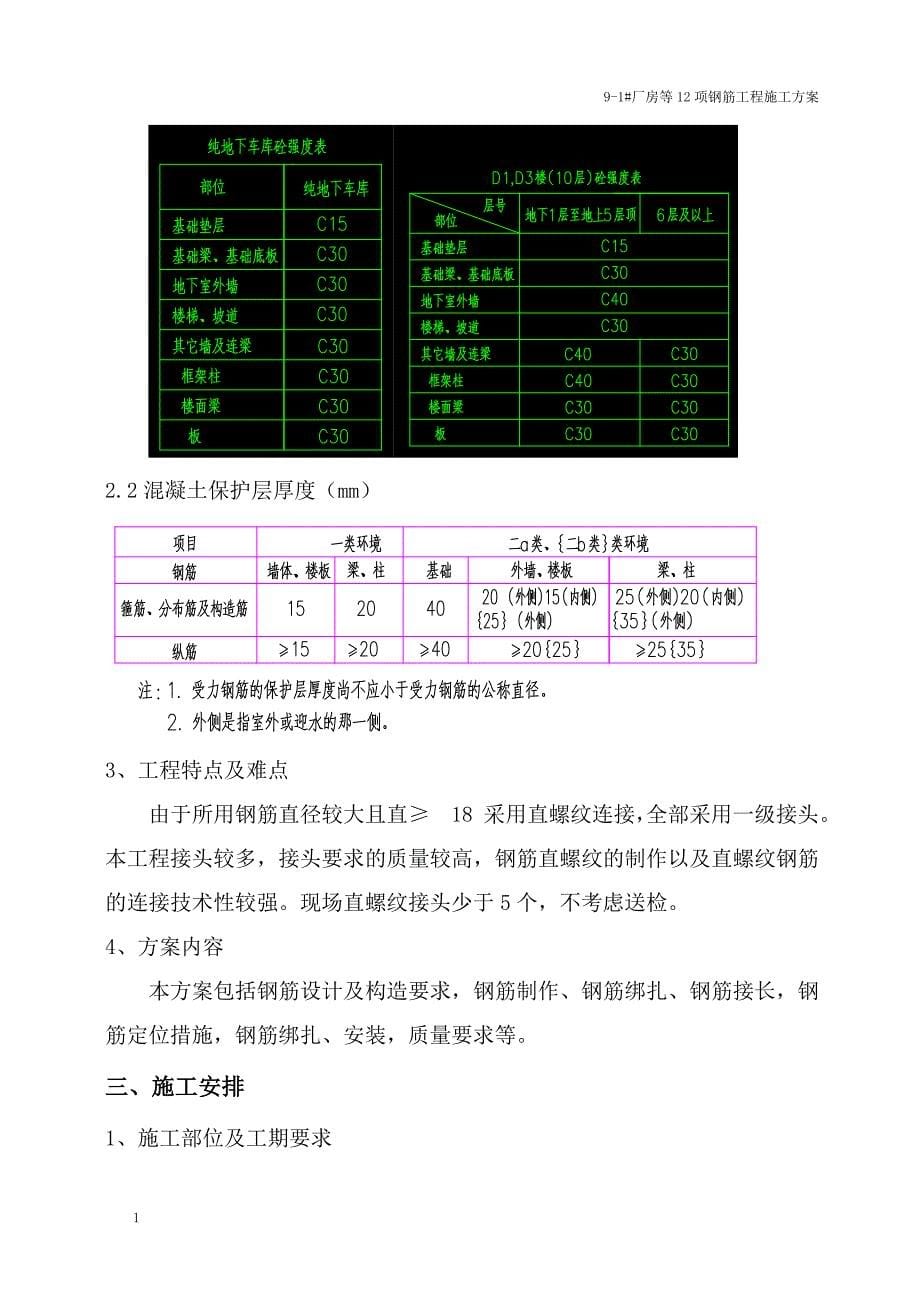 9-1#厂房等12项钢筋工程施工方案文章电子教案_第5页