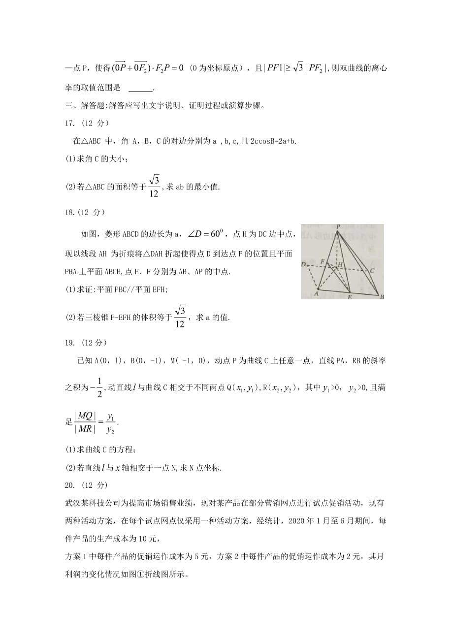 湖北省2020届高三数学5月押题考试试题 文_第4页