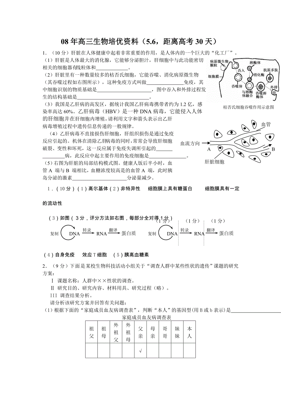 高三生物培优资料_第1页