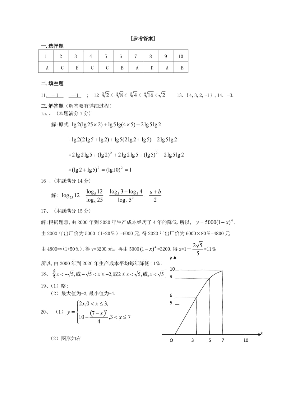 2020学年高一数学 精选模块测试19 新人教B版必修1_第4页