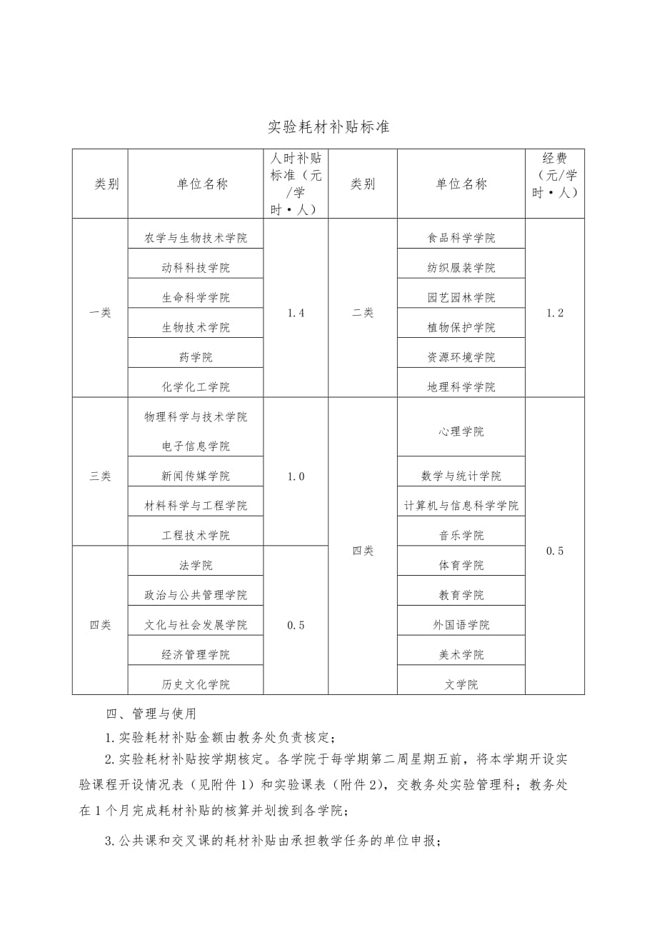 西南大学本科实验教学耗材经费管理办法_第3页