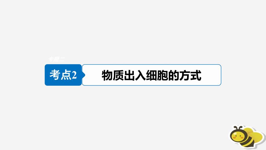 （浙江专用）高考生物大二轮复习专题二ATP、酶与物质运输考点2物质出入细胞的方式课件_第1页