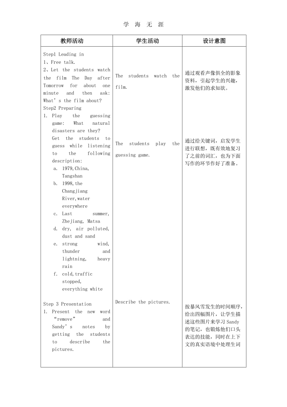 《8AUnit6 Natural Disasters“Main Task》教学案（2020年整理）_第2页