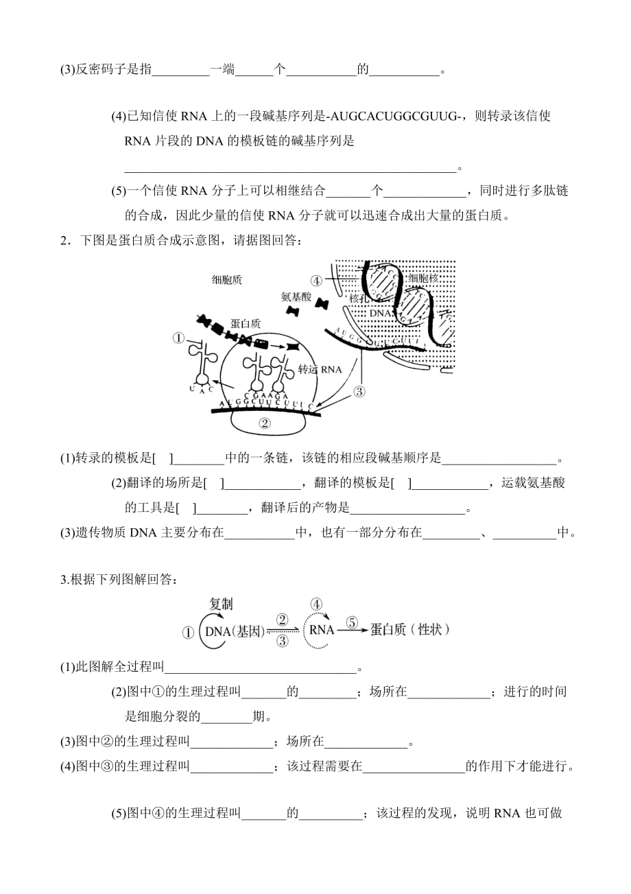 高二生物-必修二-第四章-基础测试题_第3页