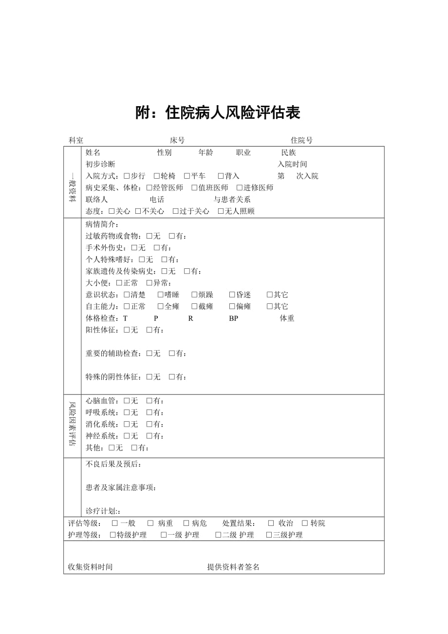 患者病情评估管理制度操作规范和程序_第4页