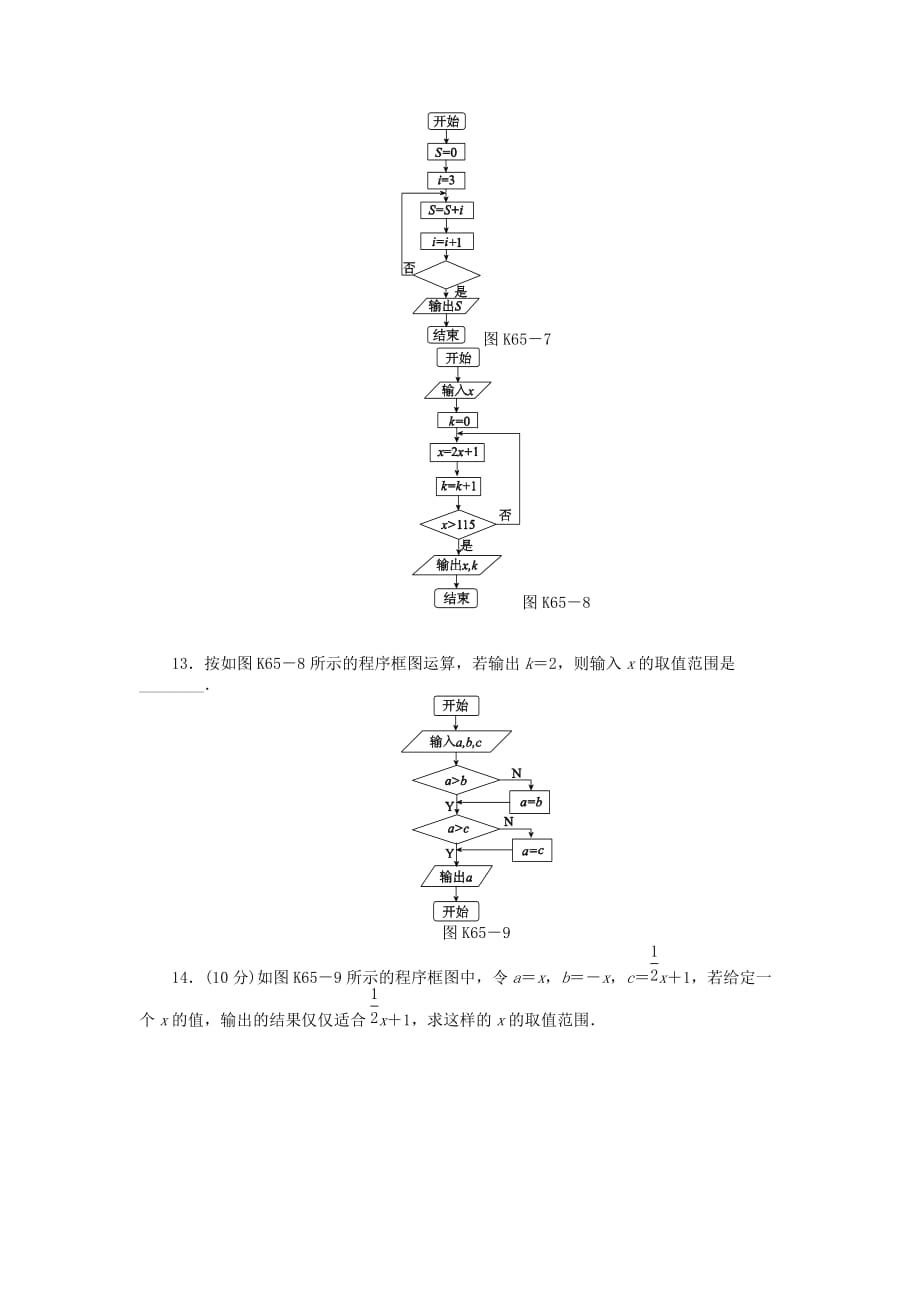 2020届高三数学一轮复习课时作业 （65）算法初步 理 新人教B版_第4页