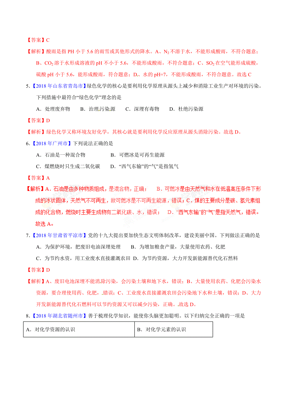 【专题]】7.2 燃料的合理利用与开发（第01期）-2018学年中考化学试题分项版解析汇编（解析版）.doc_第2页