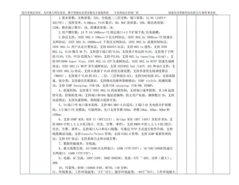 北讯FTTX实训室配置清单(光纤接入网、PON)_第4页