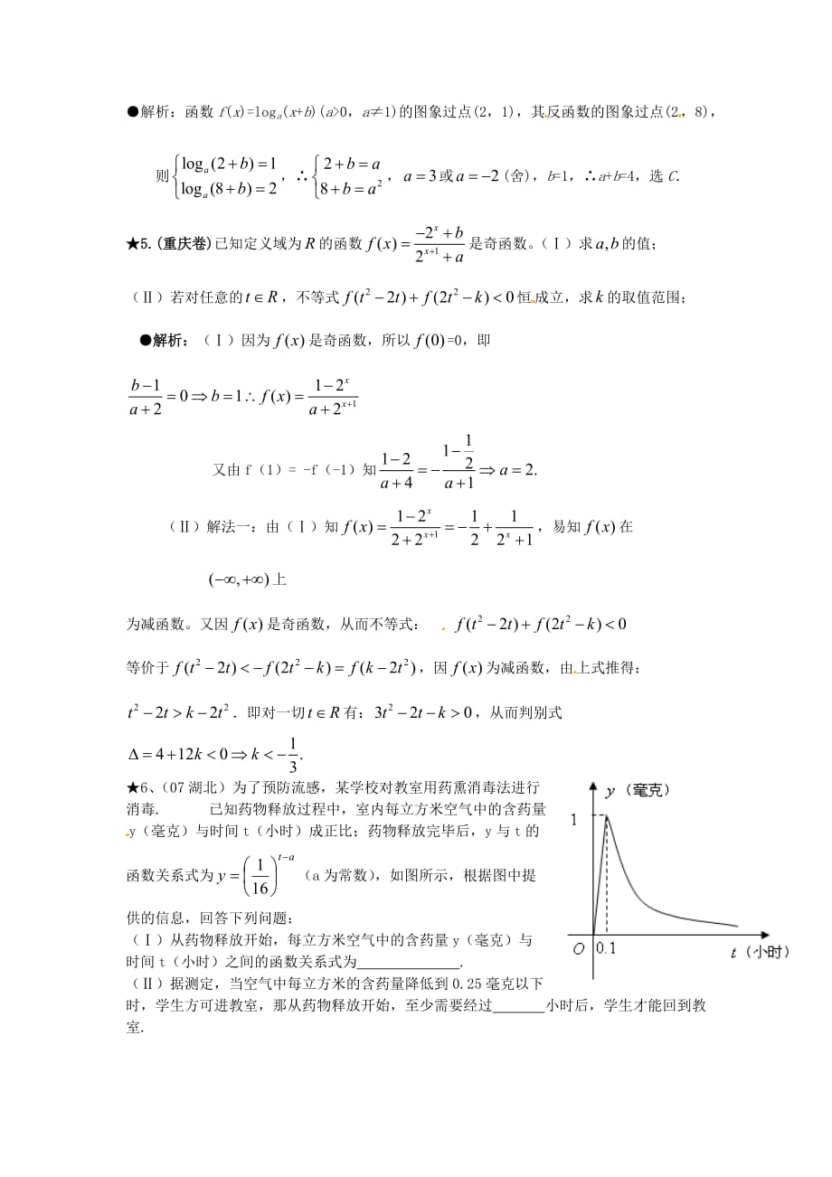 青海省高一数学《基本初等函数的归纳与概括应用》学案_第3页