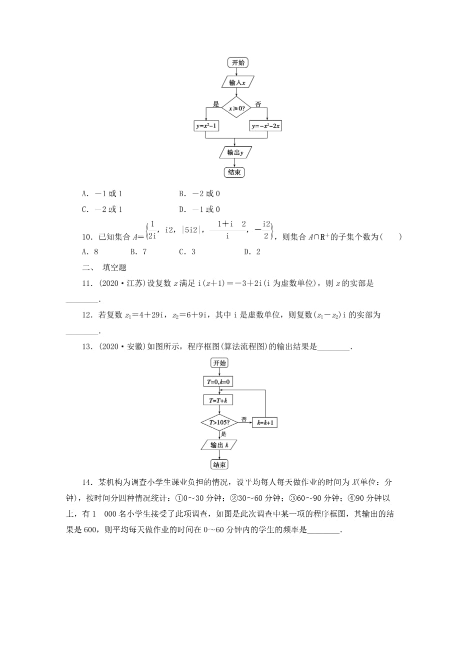 2020届高考数学专题练习 26算法初步、复数 理_第3页