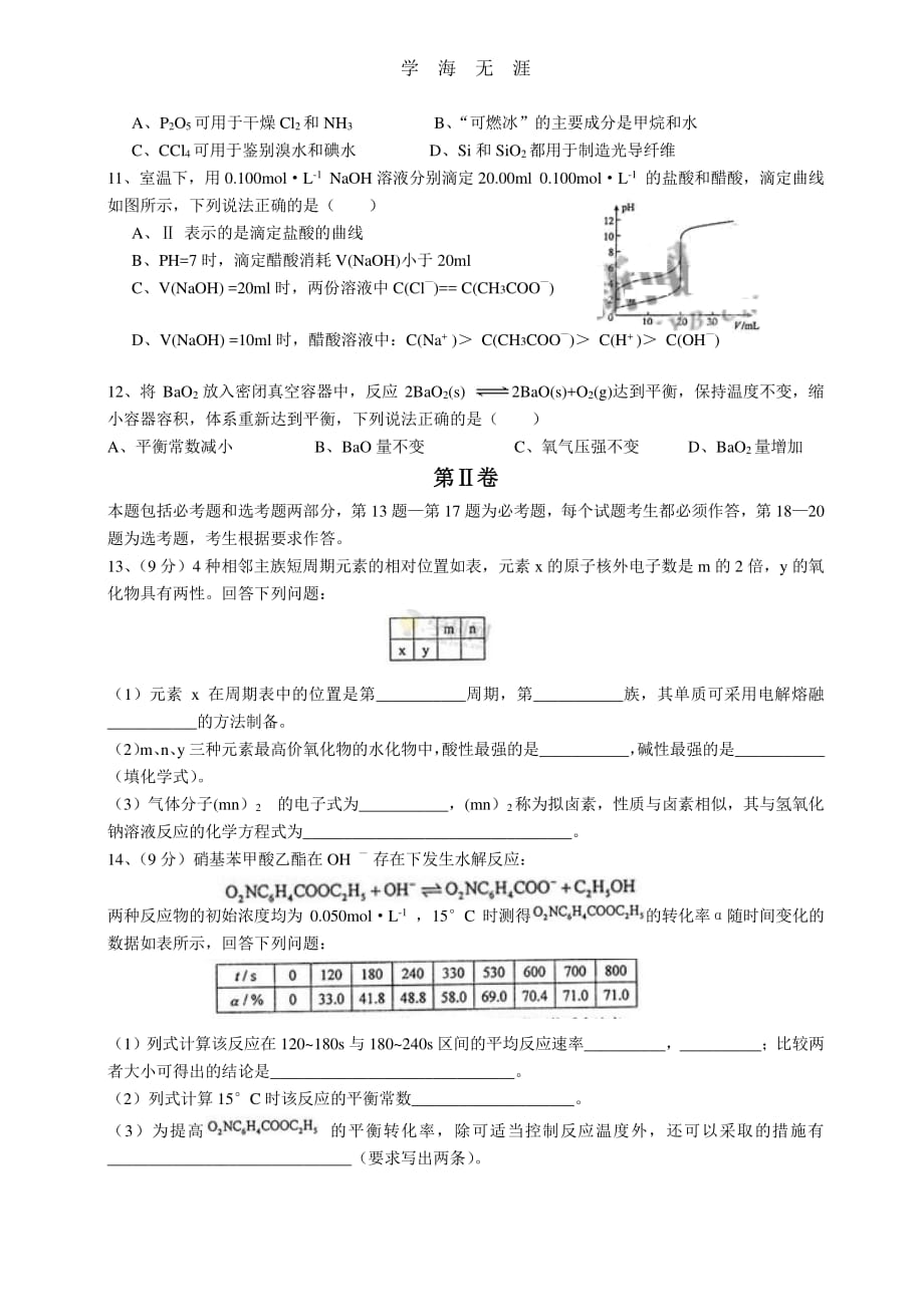 （海南省）高考真题化学试题_第2页