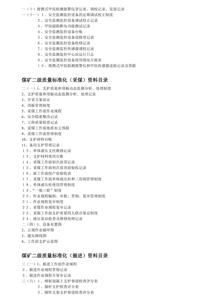 煤矿二级质量标准化资料目录.doc_第2页