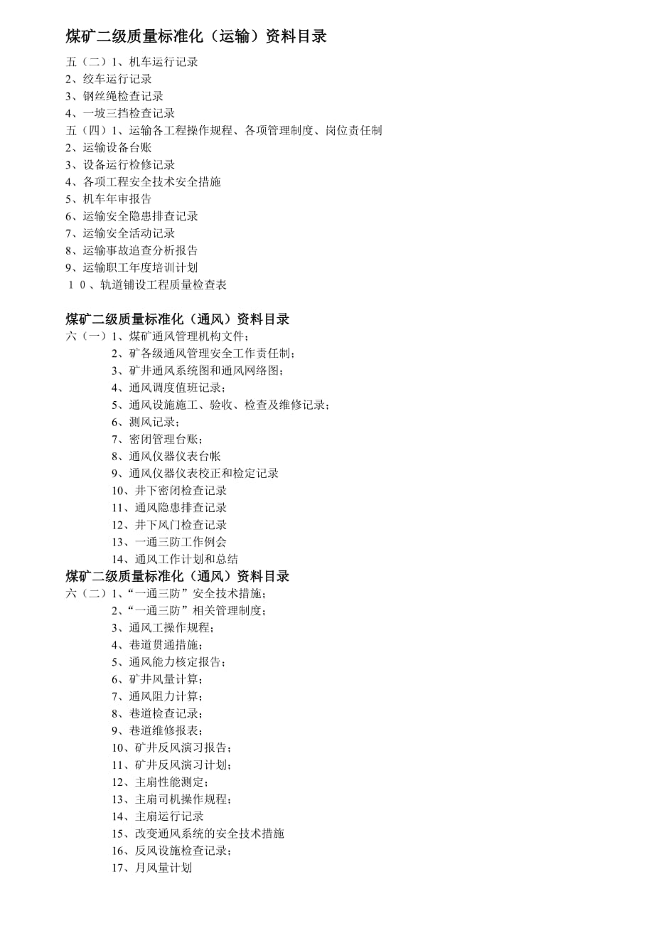 煤矿二级质量标准化资料目录.doc_第4页