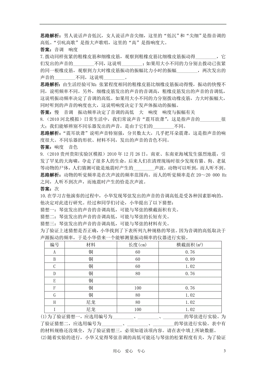 八级物理 第1章同步测控优化训练 三、声音的特性.doc_第3页