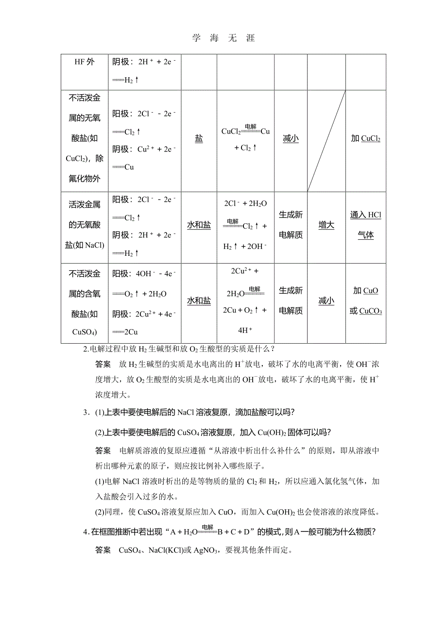 步步高2014届新人教课标Ⅰ高三化学一轮总复习资料word版：第六章 第3讲（2020年整理）_第3页