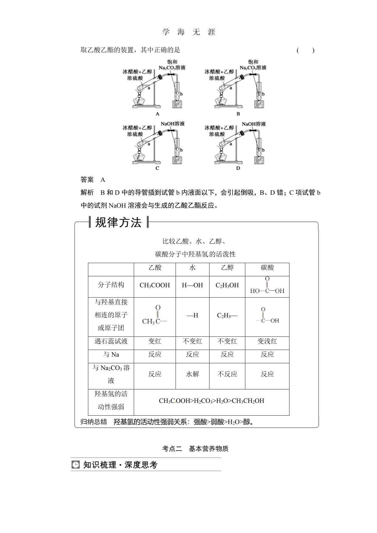 步步高2014届新人教课标Ⅰ高三化学一轮总复习资料word版：第九章 第2讲（2020年整理）_第4页