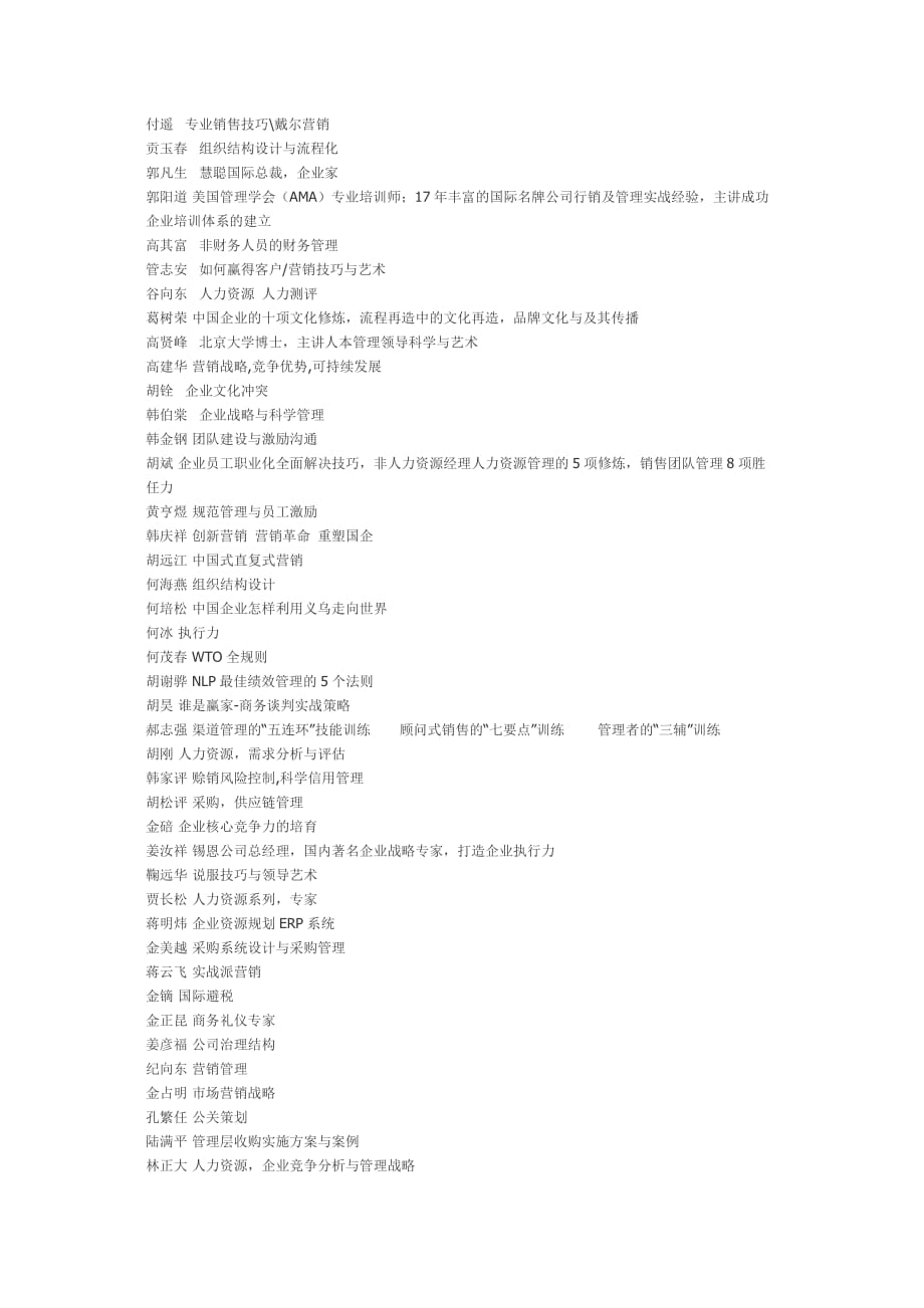 名国内著名企业管理培训师_第2页