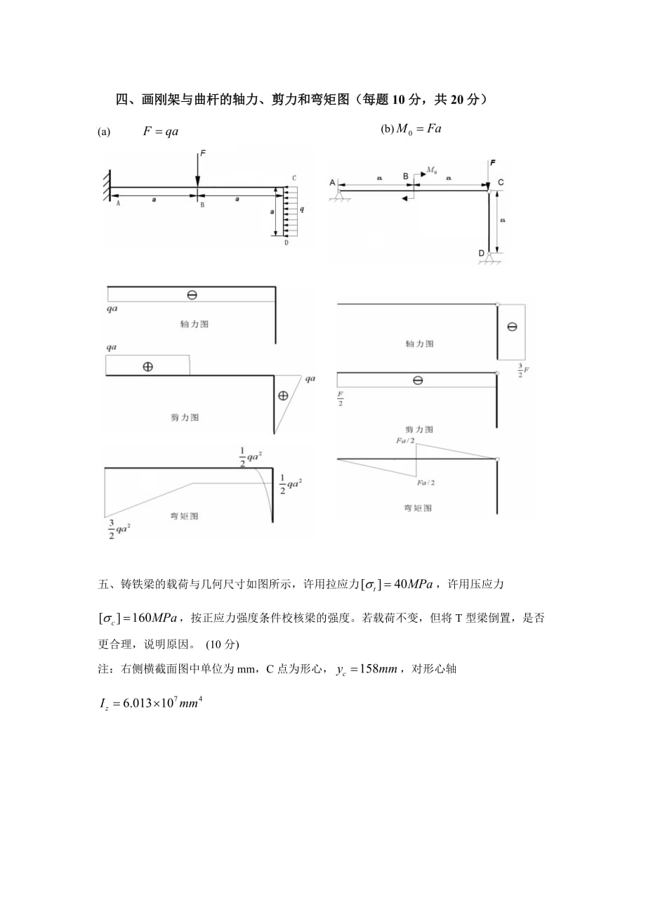 材料力学A2小测验试卷与答案_第4页