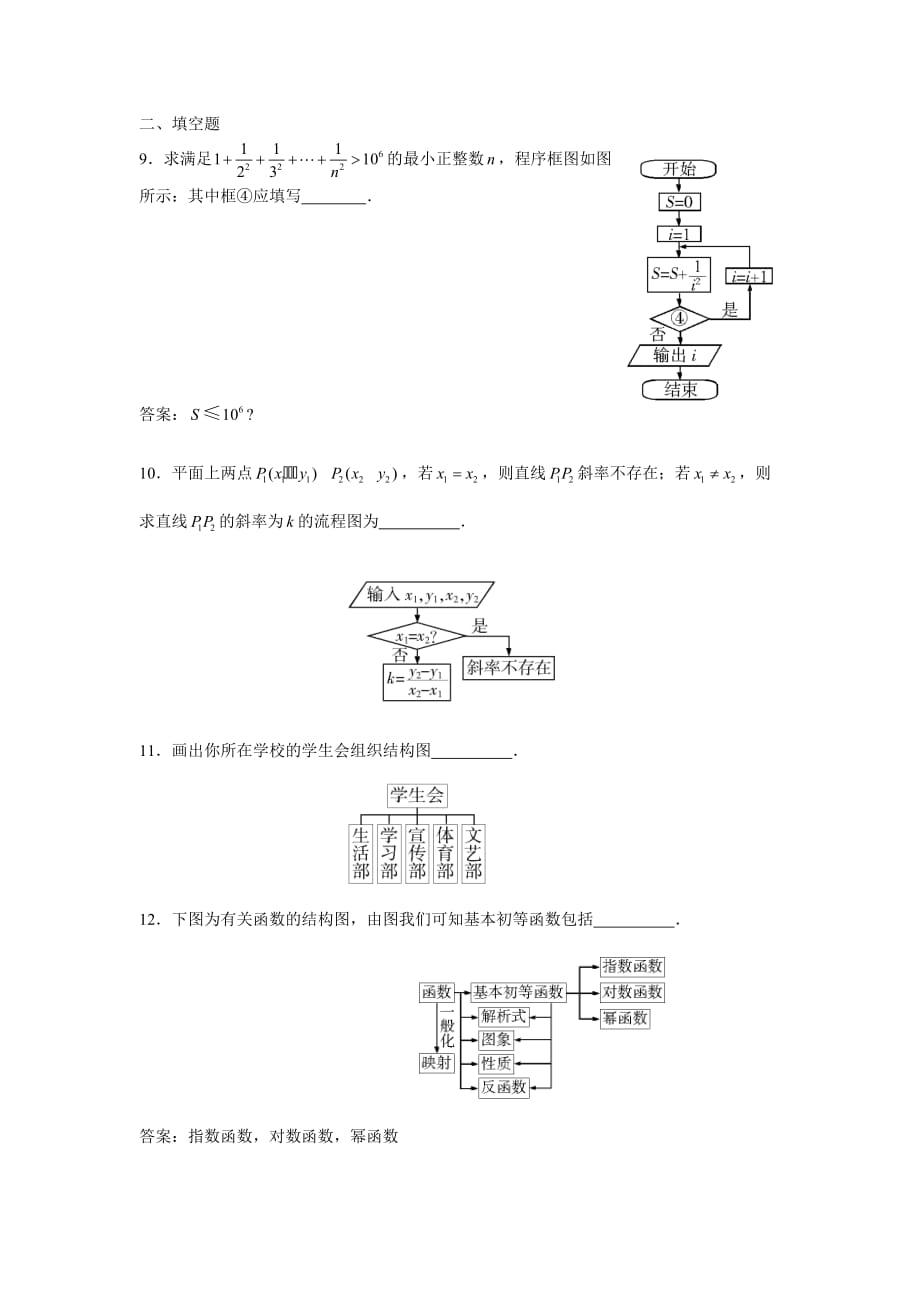 2016人教B版选修1-2高中数学第四章《框图》word同步练习（2）.doc_第3页