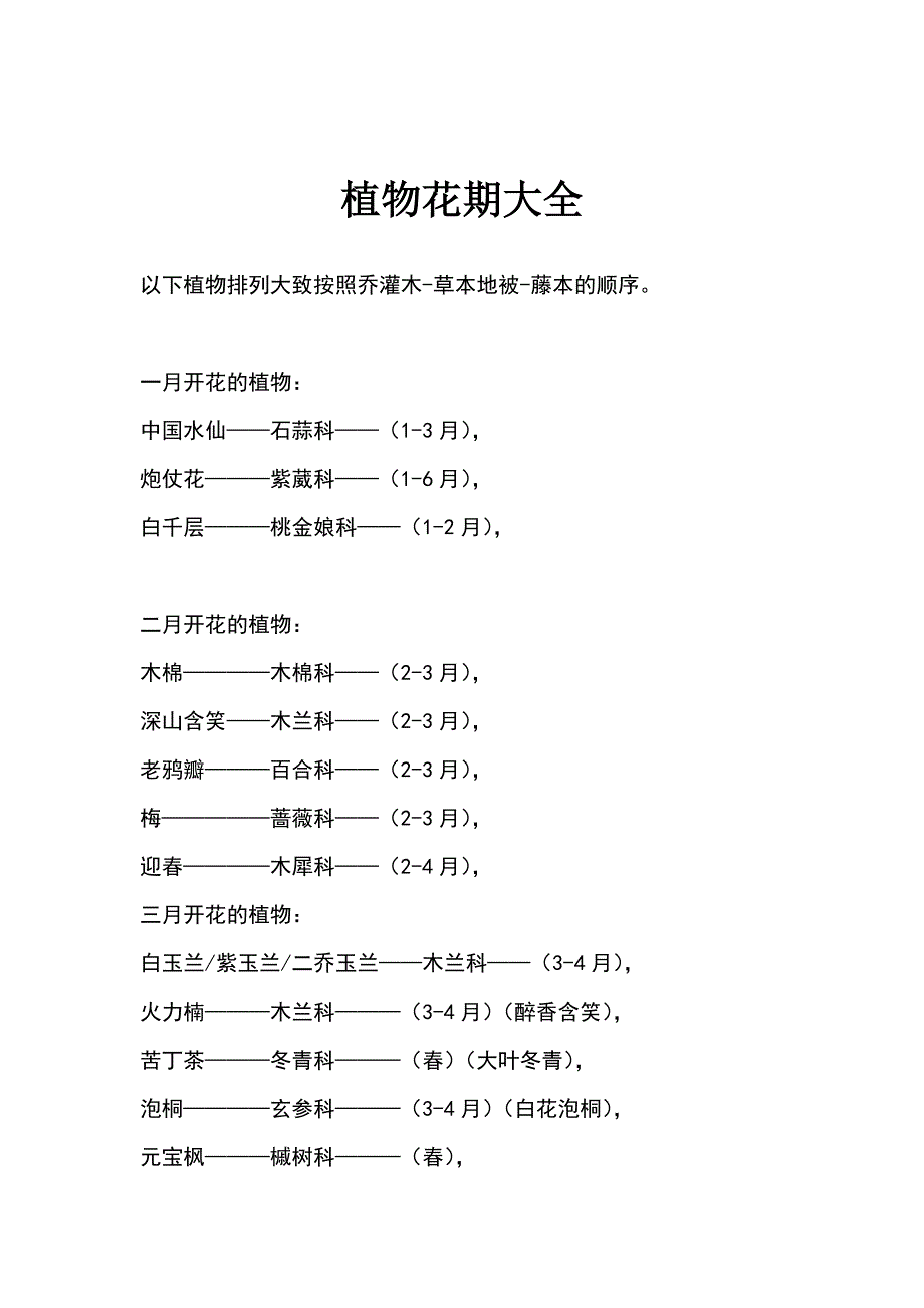 植物花期大全_第1页