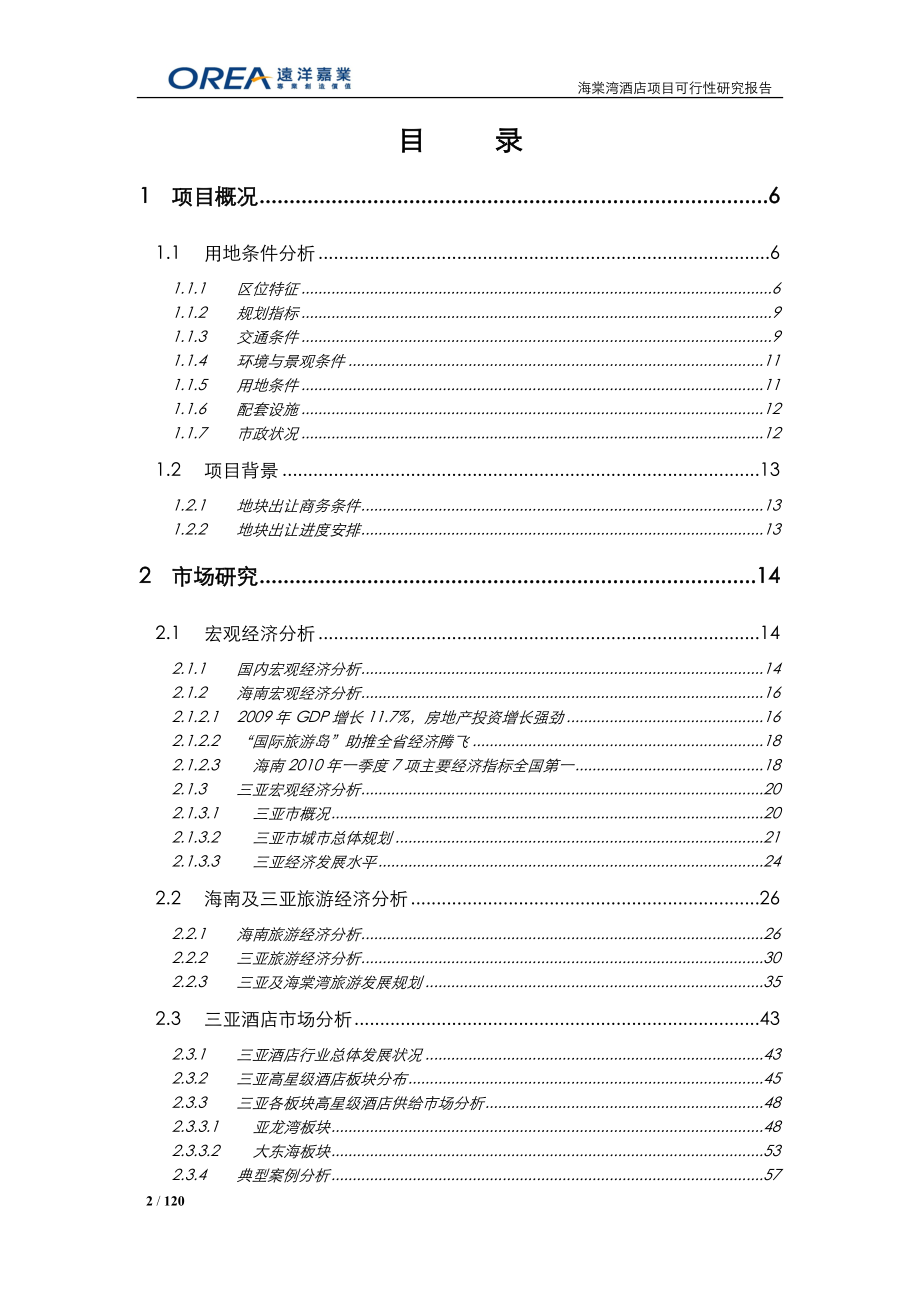 2010年5月三亚市海棠湾酒店项目可行性研究报告.doc_第2页