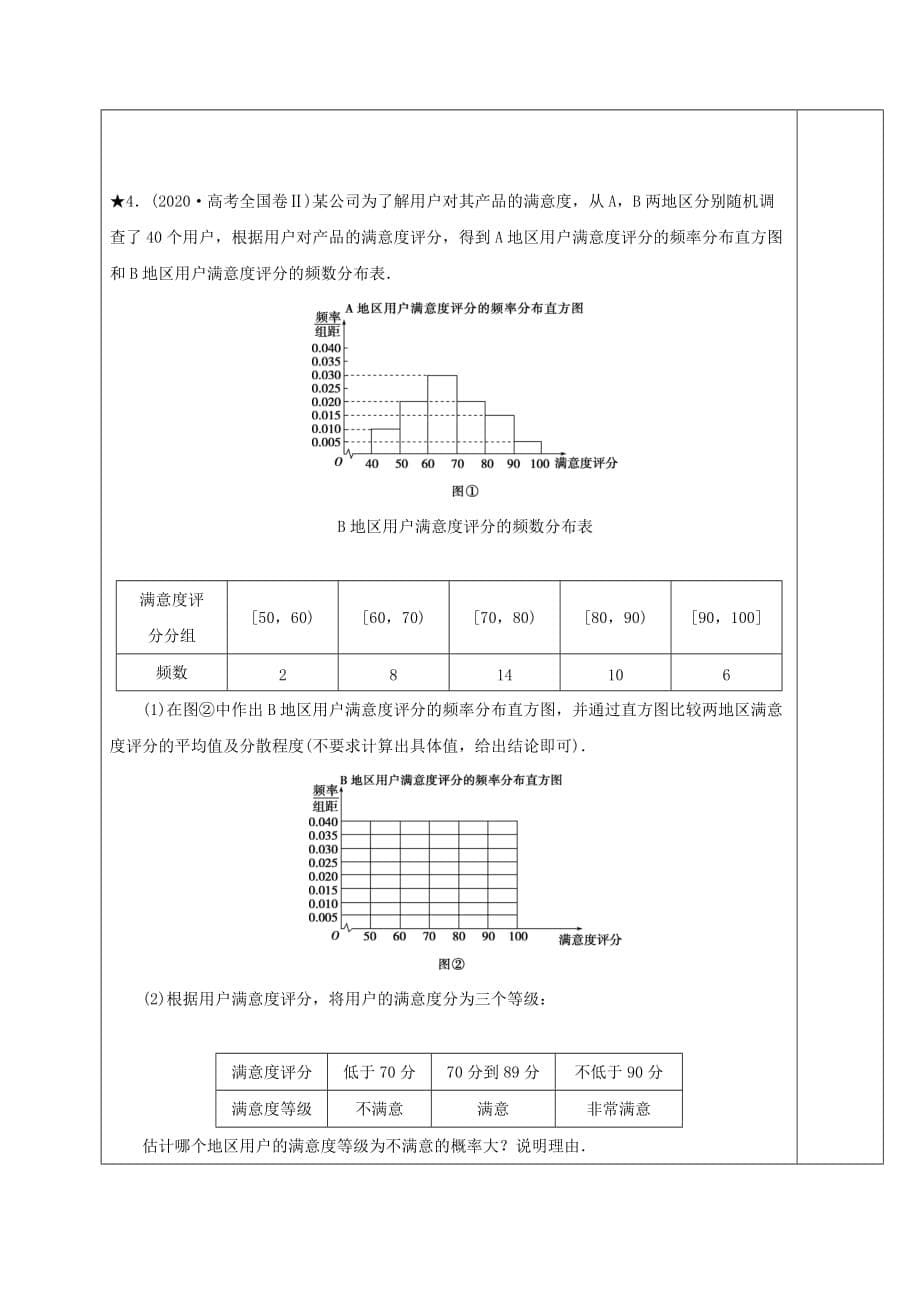山东省胶州市2020届高考数学一轮复习 专题 用样本估计总体学案（无答案）文_第5页