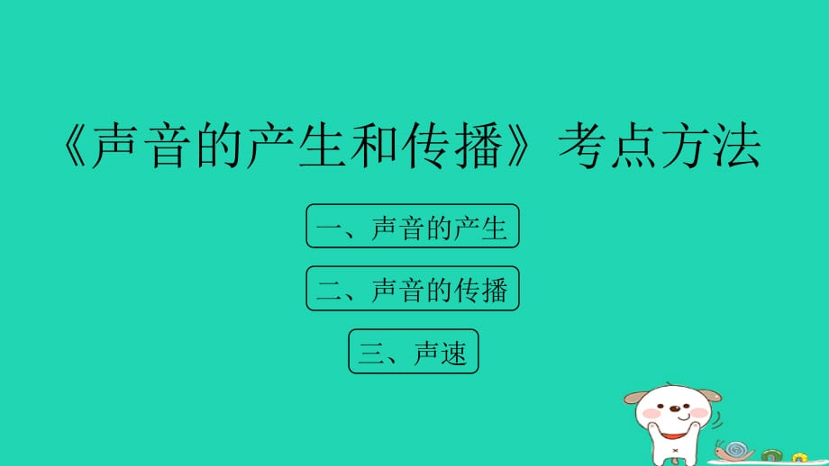 八级物理上册1.5声音的产生和传播考点方法北京课改 1.ppt_第1页