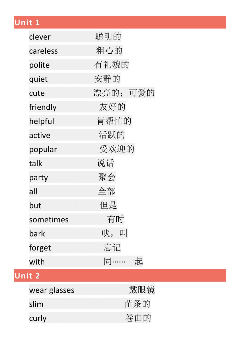 人教新起点丨小学英语五年级上册单词汇总.doc_第1页