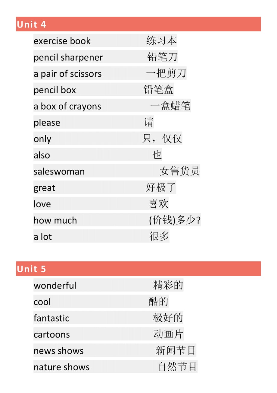 人教新起点丨小学英语五年级上册单词汇总.doc_第3页