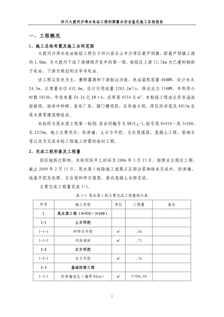 标初步蓄水安全鉴定自检报告（修改版）_第3页