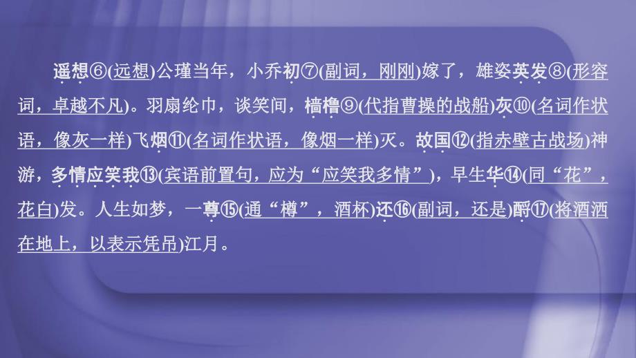 2019-2020年高中语文第三单元课时8念奴娇赤壁怀古课件[新人教版必修上册]_第4页