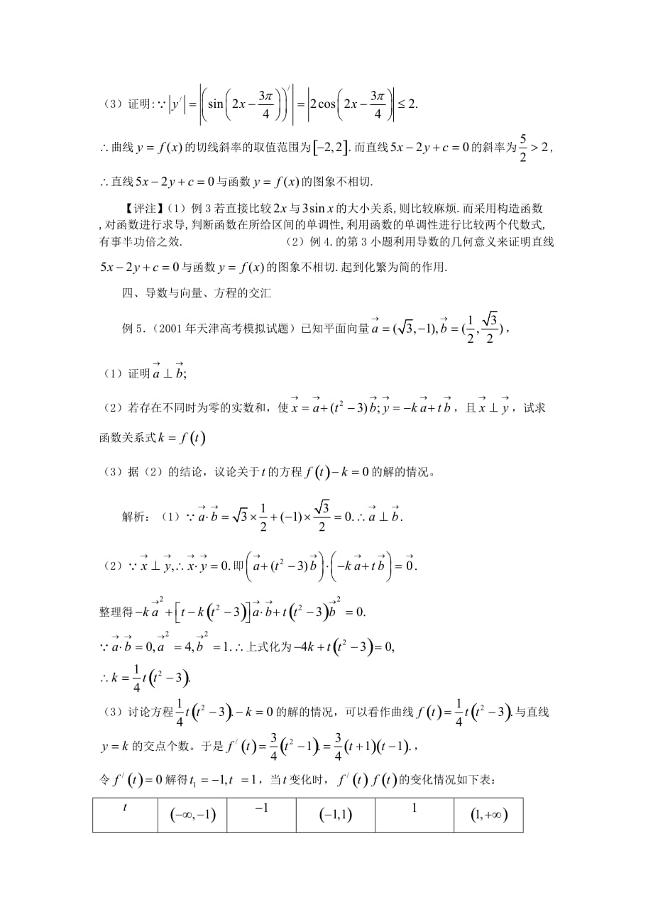 高中数学《导数在研究函数中的应用》文字素材1 新人教A版选修1-1_第3页