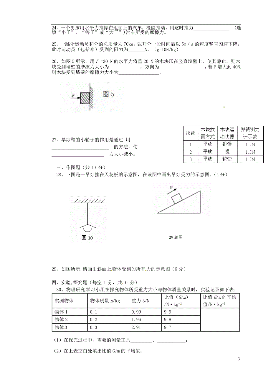 四川省会理县彰冠初级中学2014_2015学年八年级物理4月月考试题（无答案）新人教版.doc_第3页