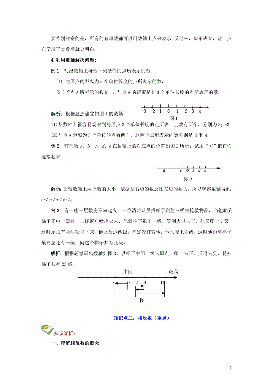 七级数学上册1.2数轴知识点解读素材新浙教 1.doc_第2页