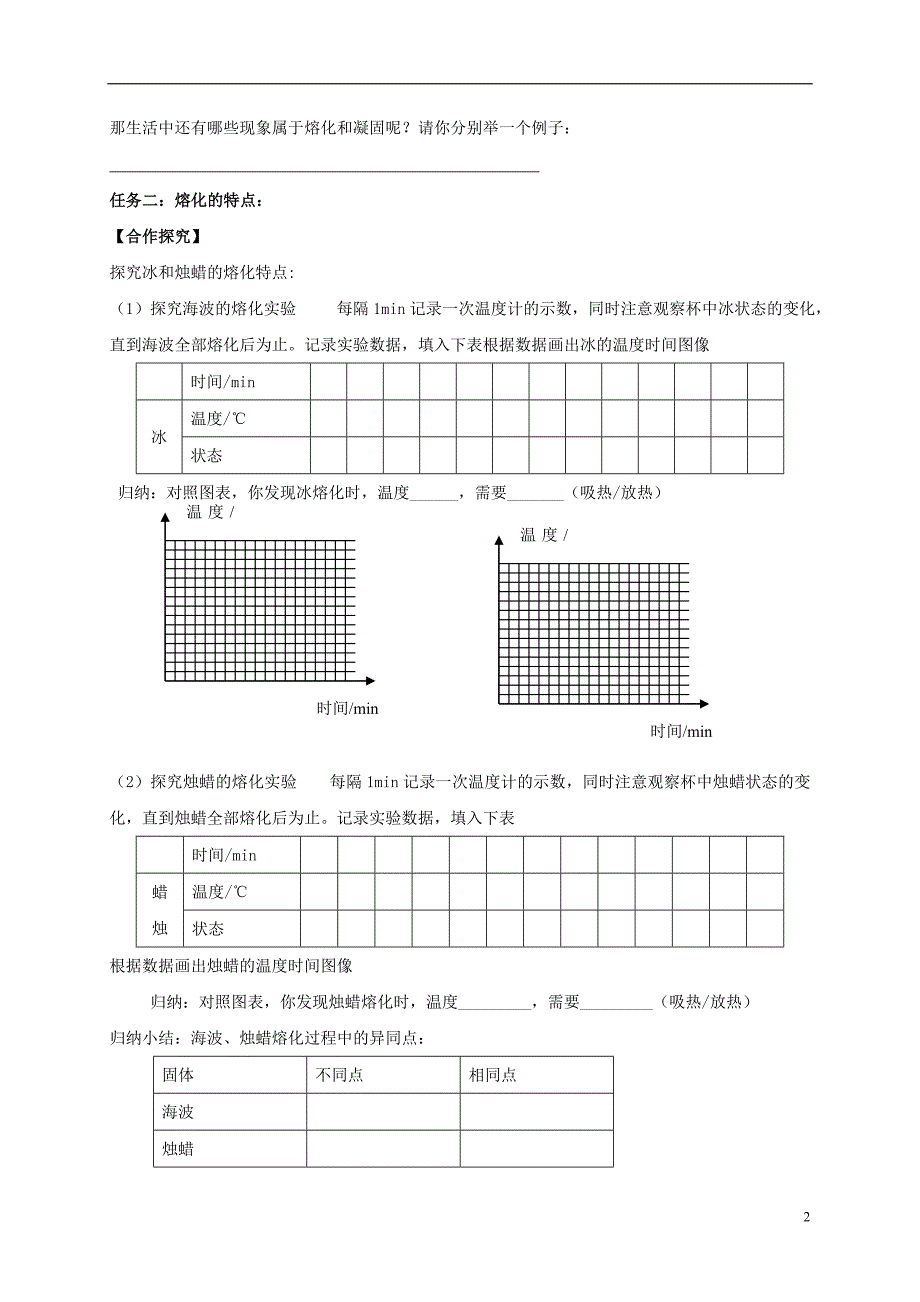 江苏扬州江都区丁沟八级物理上册2.3熔化凝固教学案新苏科.doc_第2页