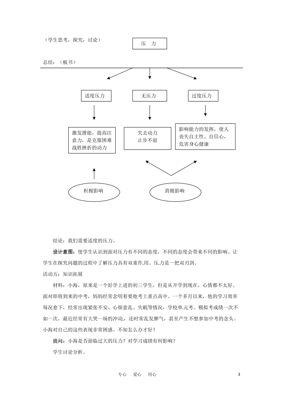 七年级政治下册 第2课 纾解压力 第一框了解压力教案 北师大版.doc_第3页