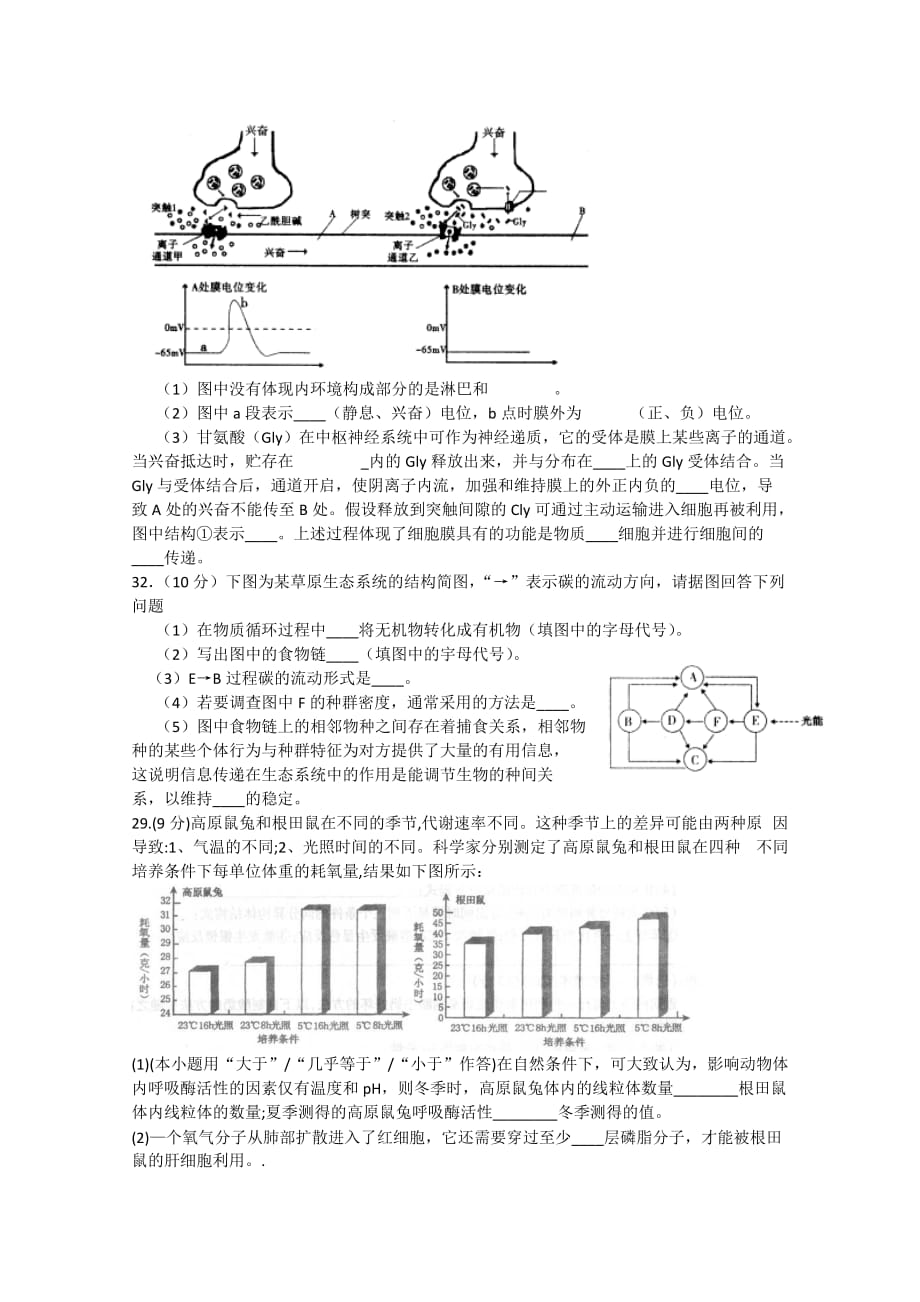 2013届高三理综生物二卷专项练习八 新人教版（必修部分）.doc_第2页