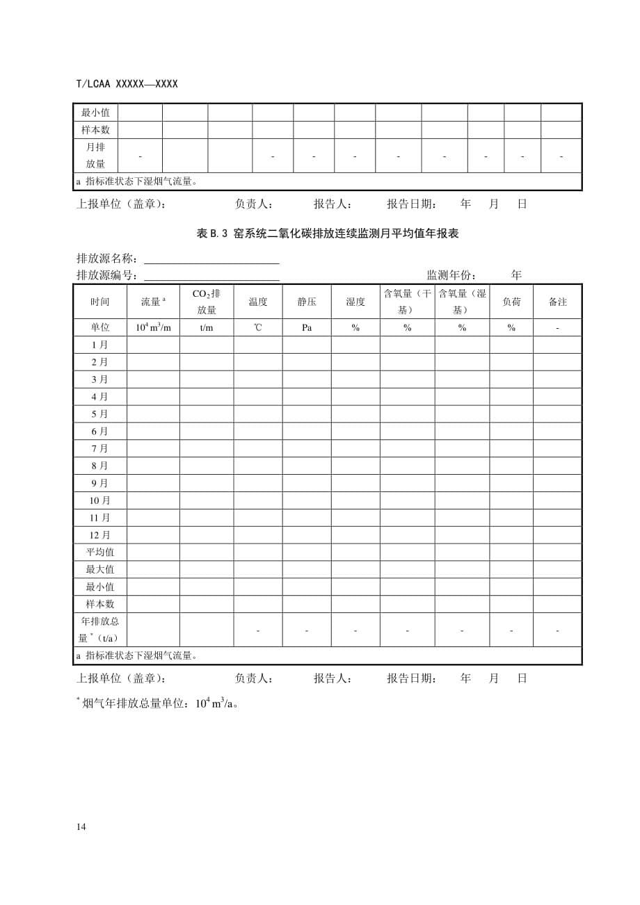 水泥行业CEMS输出参数计算方法、日报表、月报表和年报表_第5页